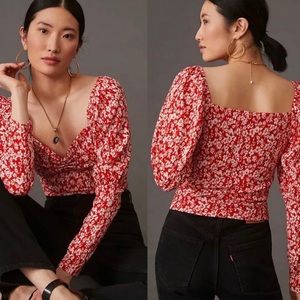 NWT Anthropologie Red Sweetheart Top - Size XL